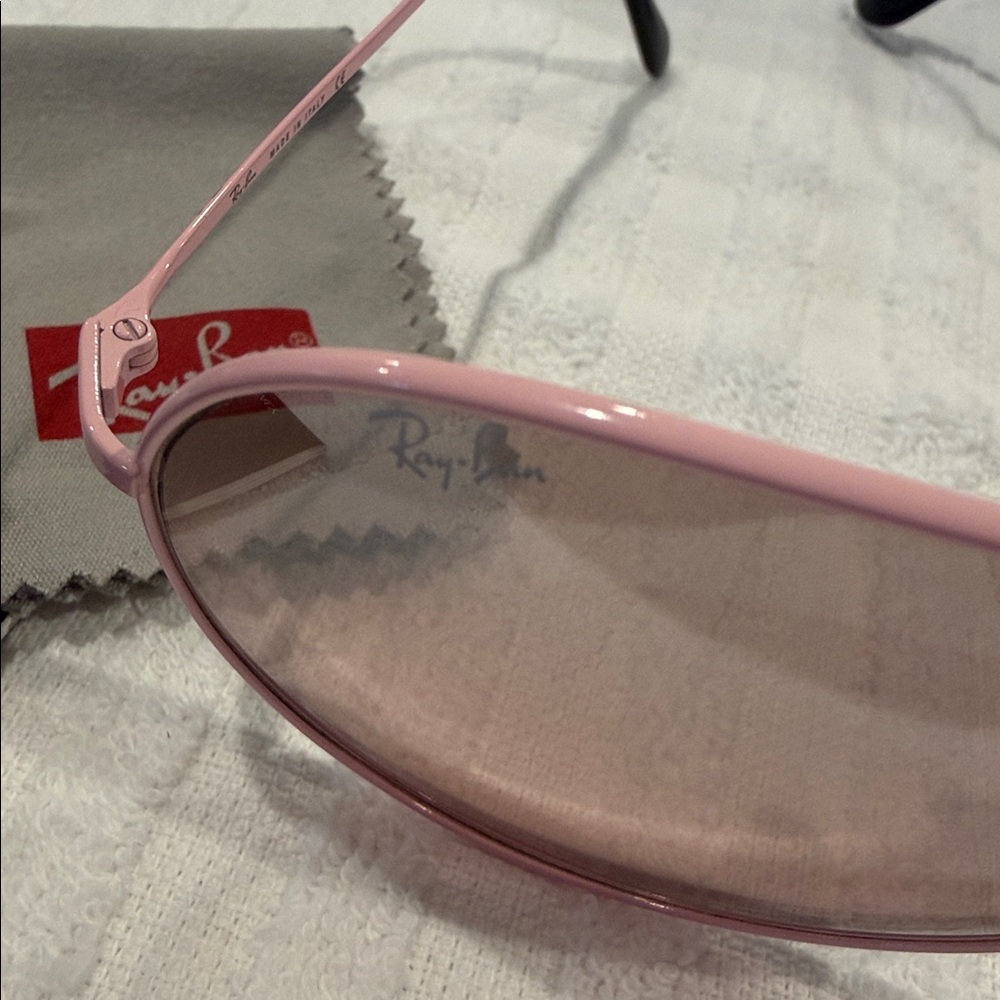 Ray-Ban Pink Frame Sunglasses with Red Case - Picture 5 of 13